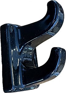 Antique Black Porcelain Double Bath Hook