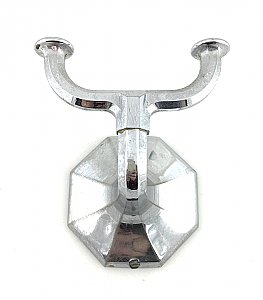 Antique Art Deco Chrome Robe or Towel Bathroom Hook