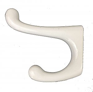 Antique Wall Mounted White Porcelain Towel or Robe Bath Double Hook