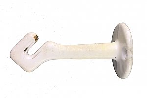 Antique Wall Mounted Porcelain Enamel Towel or Robe Bath Hook