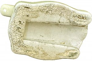 Antique Yellow Ceramic Art Deco Surface Mount Robe or Towel Hook - Circa 1930