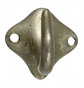 Antique Wall Mounted Nickel Plated Shaving Strop Hook - Diamond Backplate