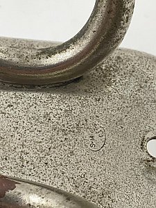 Antique Large Nickel Plated Double Bath or Coat Hook