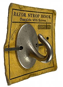 Antique "Champion" Nickel Shaving Razor Strop Hook NOS