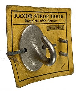 Antique "Champion" Nickel Shaving Razor Strop Hook NOS