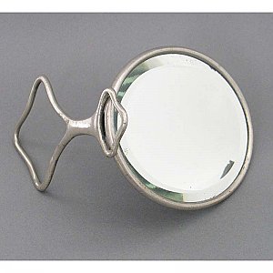 Art Brass Co. Nickel Plated Beveled Shaving Mirror