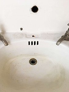 Antique American Standard Wall Hung Sink with High Backsplash