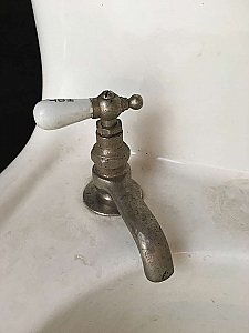 Antique American Standard Wall Hung Sink with High Backsplash
