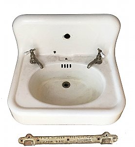 Antique American Standard Wall Hung Sink with High Backsplash