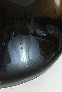 Antique "Crane" Jet Black Vitreous China Pedestal Bathroom Sink Circa 1929