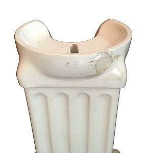 Antique Trenton Potteries Co. Vitreous China Pedestal Bathroom Sink Circa 1902
