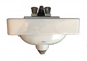 Antique Crane Petite Vitreous China Wall-Hung Bathroom Sink