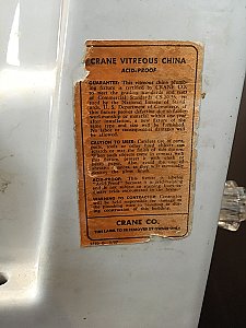 Antique Crane Petite Vitreous China Wall-Hung Bathroom Sink