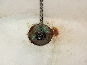 Antique Kohler Cast Iron Wall-Hung Bathroom Sink With High Backsplash