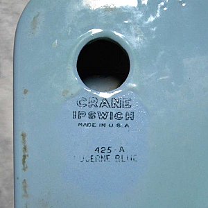 Antique Blue Crane "Ipswich" Peg Leg Sink