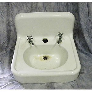 Antique Wall Hung Cast Iron Sink With High Backsplash