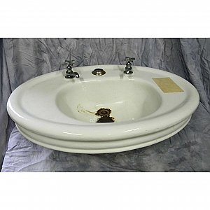 Antique Cast Iron Oval Sink Top Only