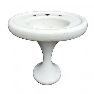 Antique "Standard" Cast Iron Pedestal Sink Circa 1913 - Mae West or Jetson's Style