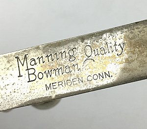 Antique "Manning Bowman" Nickel Shelf Bracket Pair