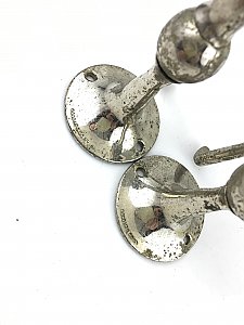 Antique "Good MFG Co NY" Nickel Shelf Bracket Pair