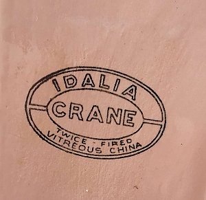 Antique Crane "Idalia" Vitreous China Orchid Pink Peg Leg Sink - Circa 1919