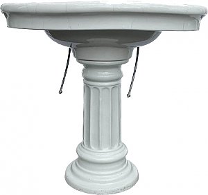 Antique Thomas Maddocks Porcelain Pedestal Sink