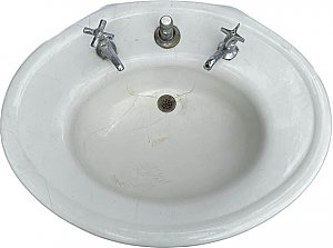 Antique Thomas Maddocks Porcelain Pedestal Sink