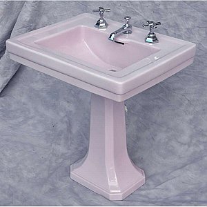 Antique Lavender Pedestal Bathroom Sink