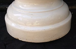 Antique "Eljer" Comfort Vitreous China Round Pedestal Sink With Fluted Base Circa 1918