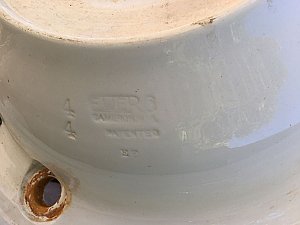 Antique "Eljer" Comfort Vitreous China Round Pedestal Sink With Fluted Base Circa 1918