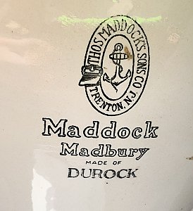 Antique Thomas Maddock's "Madbury" Vitreous China Pedestal Sink Circa 1920