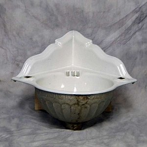 Vintage Cast Iron Corner Sink