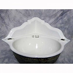 Vintage Cast Iron Corner Sink