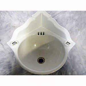 Vintage Cast Iron Corner Sink