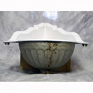 Vintage Cast Iron Corner Sink