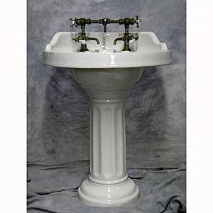 Antique Round American Standard Vitreous China Pedestal Sink