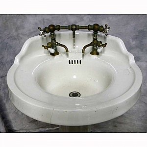 Antique Round American Standard Vitreous China Pedestal Sink