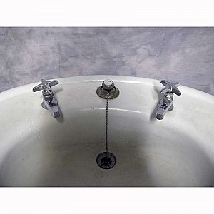 Antique Oval Cast Iron Pedestal Sink
