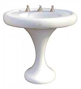 Antique American Standard "Narova" Cast Iron Pedestal Sink - Circa 1911