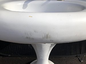 Antique American Standard "Narova" Cast Iron Pedestal Sink - Circa 1911
