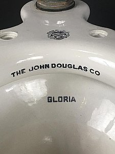 Antique John Douglas Co. "Gloria" Two Piece Toilet Tank and Bowl - Circa 1900