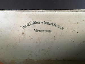 Antique J. L. Mott Iron Works Vitreous China Toilet Tank (No Lid) - Circa 1900