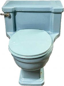 Antique "Standard" One Piece Toilet - Regency Blue - Circa 1951