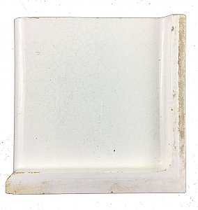 Antique "Old Bridge" White Inside Return W 2 Concave Subway ceramic tile.