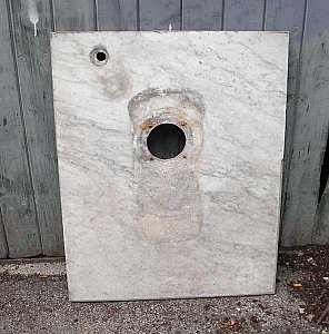 Antique Marble Toilet Slab