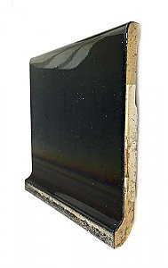 Antique Robertson Ceramic Gloss Black 6" x 6" Sanitary Cove Base Tile
