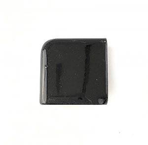 Antique Ceramic Gloss Black 2" x 2" Box Cap Outside Corner Frame Tile Piece