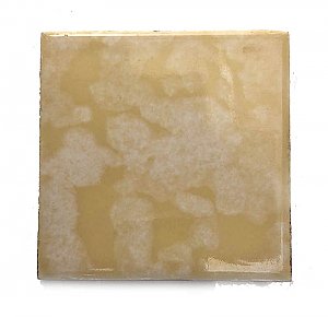 Antique Wheeling Cushion Gloss Yellow Mottled Ceramic Tile 4-1/4" x 4-1/4"