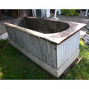 Antique 71" Ronalds and Company Tin Bathtub