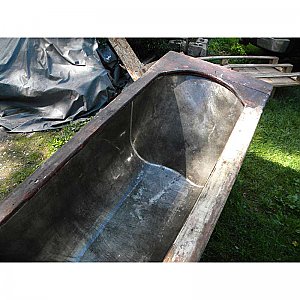 Antique 71" Ronalds and Company Tin Bathtub